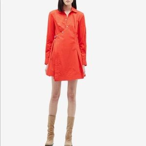 Derek Lam 10 Crosby Petra Wrap Shirtdress Cherry red